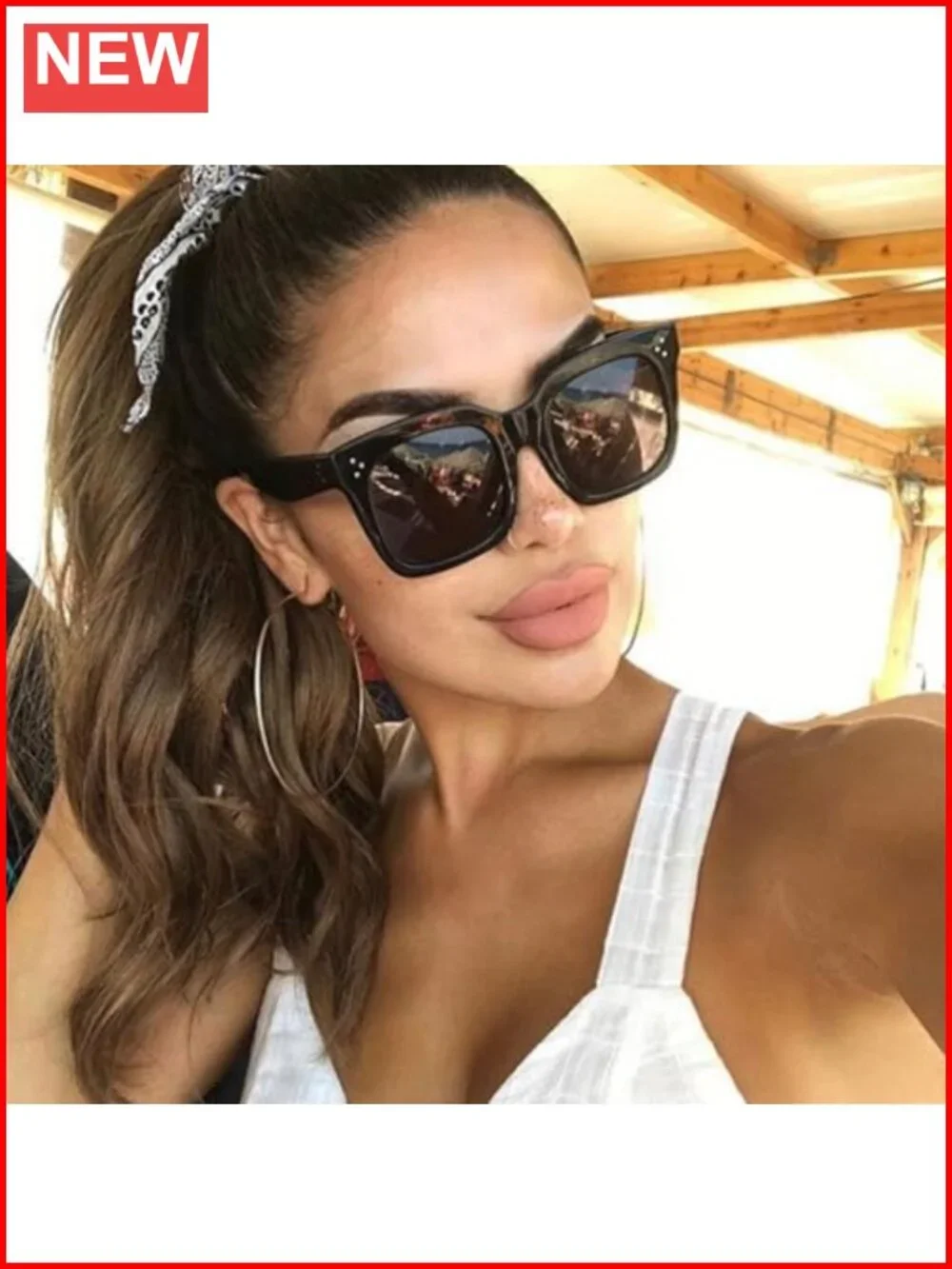 Vintage Oversized Square Sunglasses UV400 Protection Retro Luxury Shades
